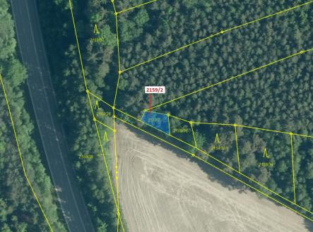 Prodej - pozemek, les, 90 m²