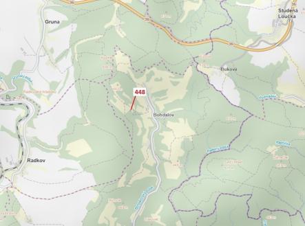 Prodej - pozemek, les, 586 m²