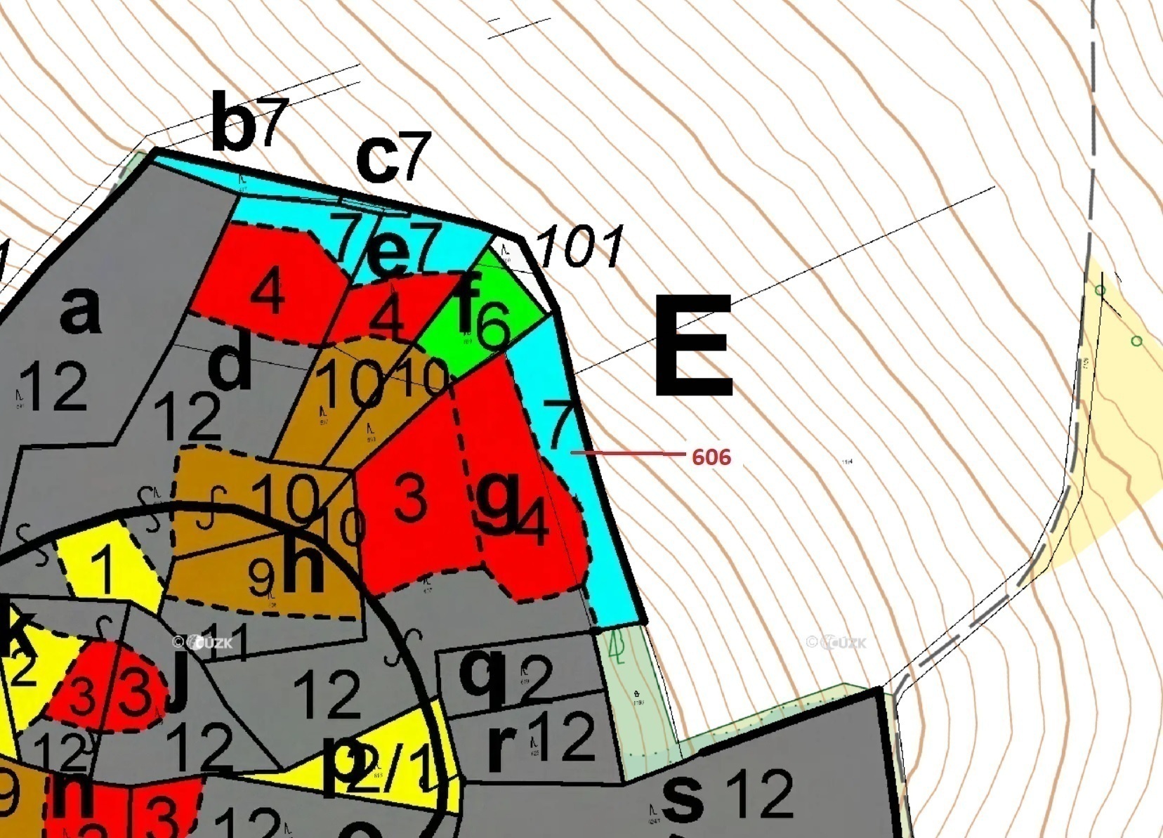 Lesní pozemek o výměře 2526 m2, podíl 1/1, katastrální území Kuřimany, obec Kuřimany, obec s rozšíře