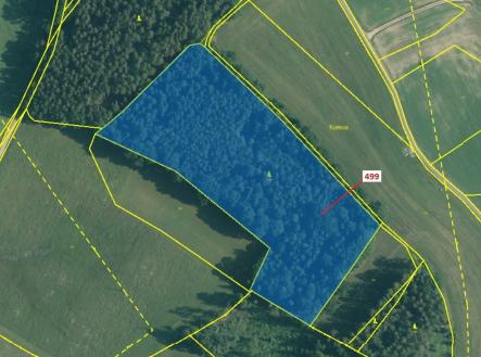 Prodej - pozemek, les, 25 097 m²