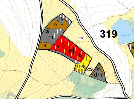 Prodej - pozemek, les, 25 097 m²