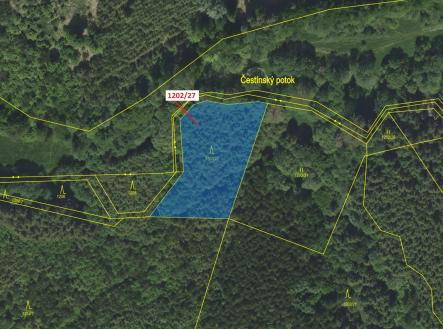 Prodej - pozemek, les, 2 055 m²