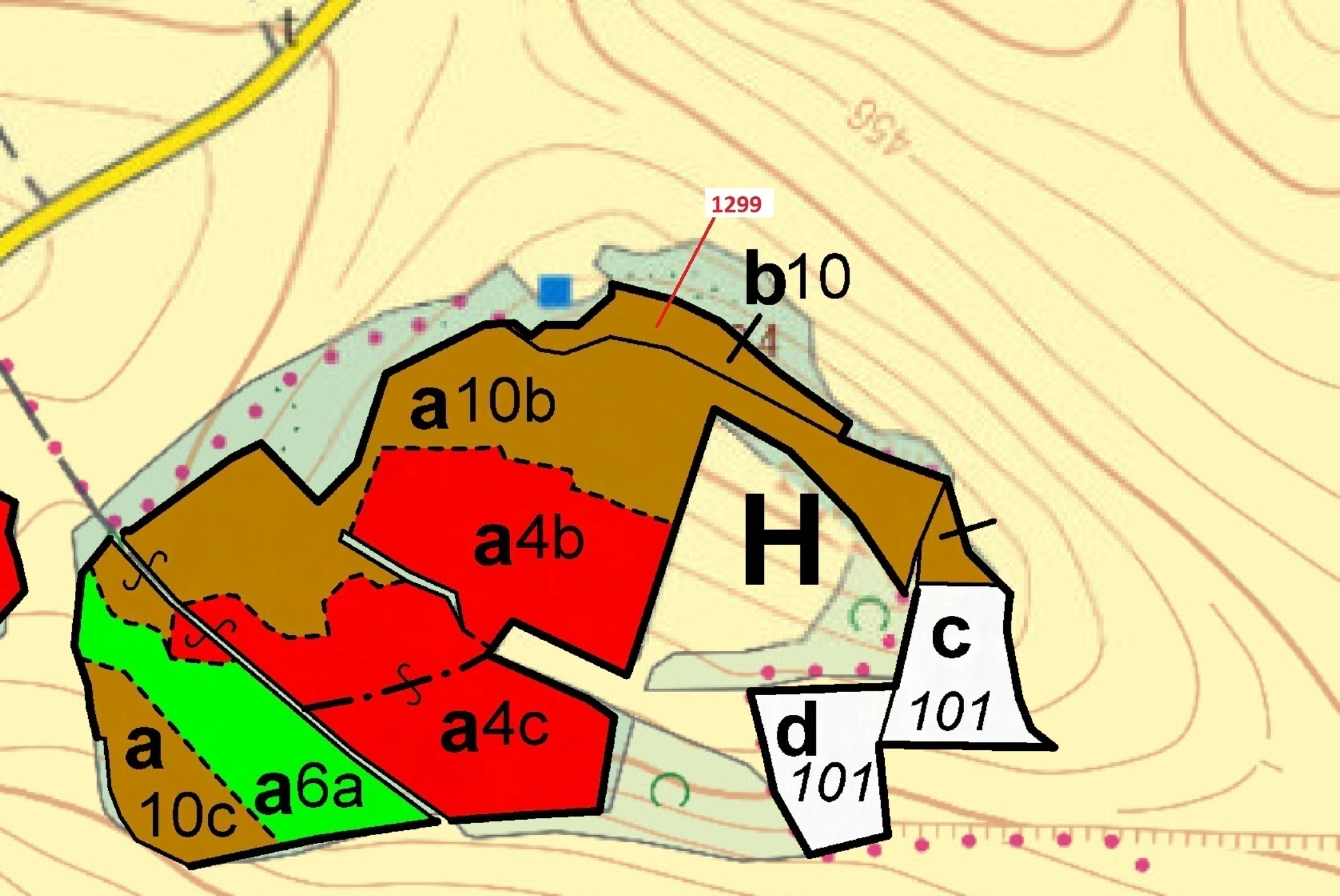 Lesní pozemek o výměře 2275 m2, podíl 1/1, katastrální území Podlešín u Stebna, obec Stebno, obec s 