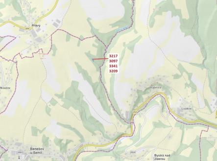 Prodej - pozemek, les, 1 649 m²