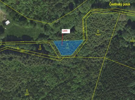 Prodej - pozemek, les, 518 m²