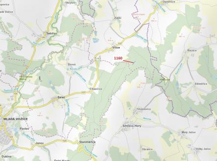 Prodej - pozemek, les, 2 693 m²