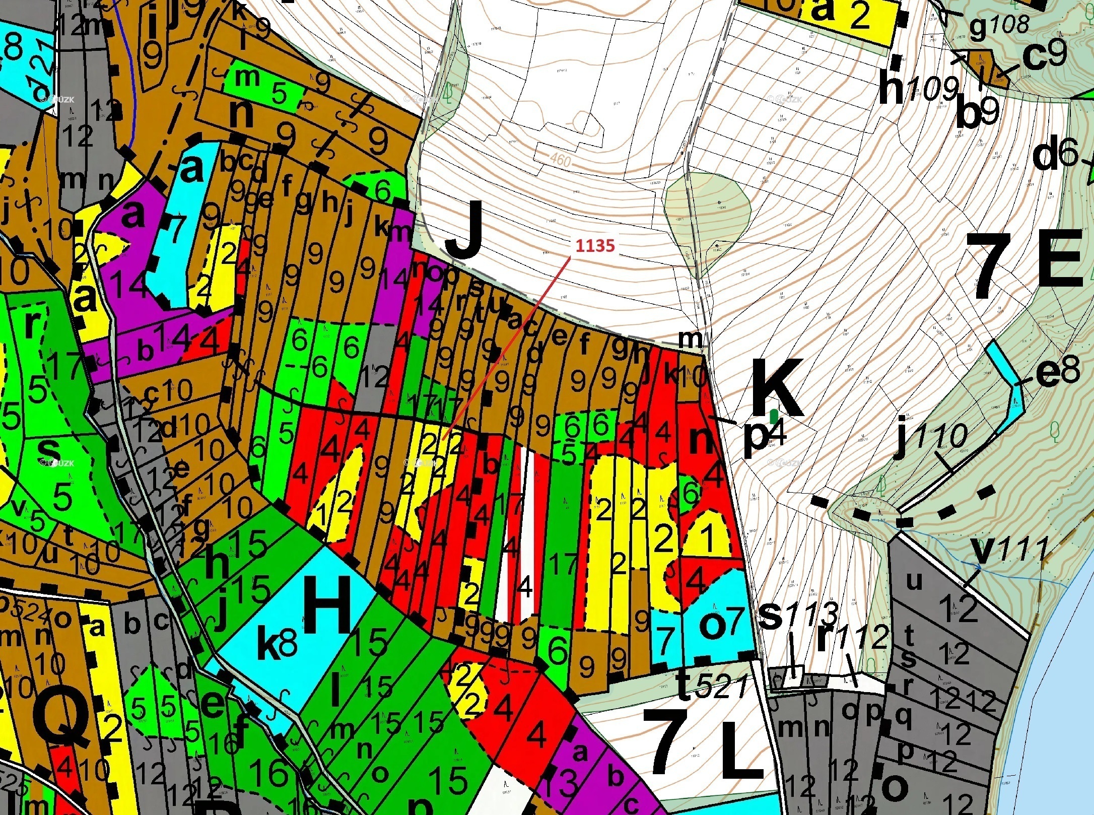 Lesní pozemek o výměře 1789 m2, podíl 1/1, katastrální území Hosty, obec Hosty, obec s rozšířenou pů