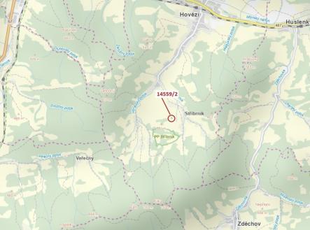 Prodej - pozemek, les, 605 m²