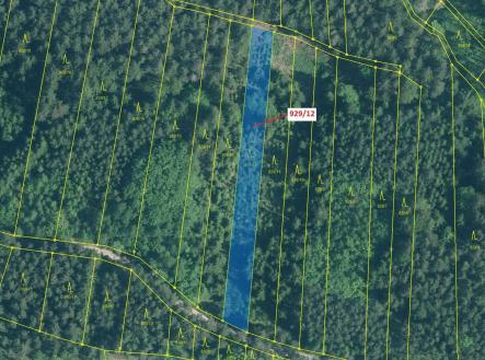 Prodej - pozemek, les, 1 517 m²