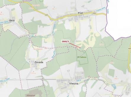 Prodej - pozemek, les, 1 321 m²