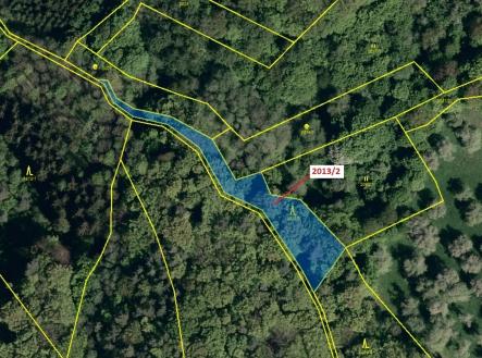 Prodej - pozemek, les, 1 363 m²