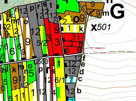 Prodej - pozemek, les, 978 m²