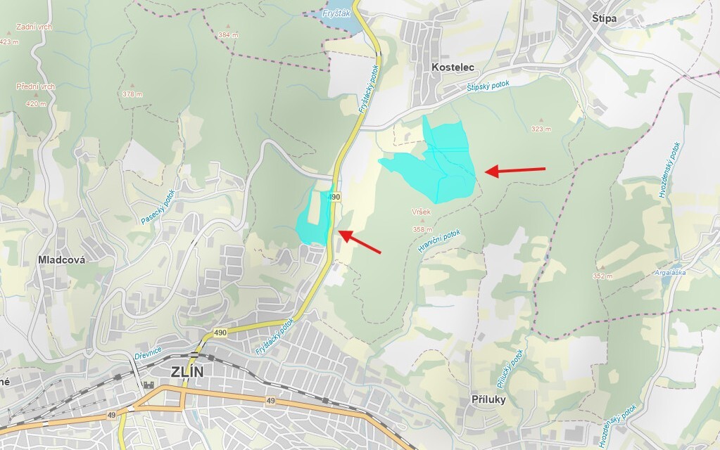 Pozemek o velikosti 707167m2, Kostelec u Zlína, podíl 1/72