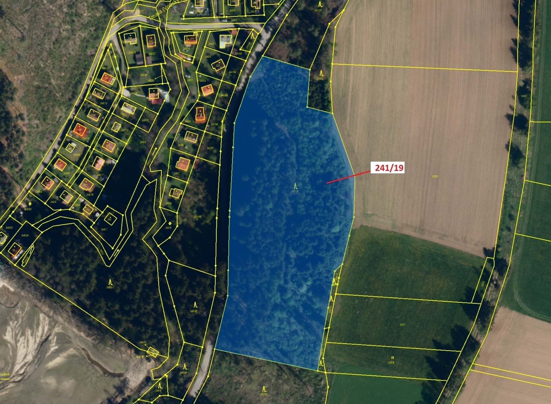 Lesní pozemek o výměře 17 171 m2, podíl 1/1, katastrální území Cetoraz, obec Cetoraz, obec s rozšíře