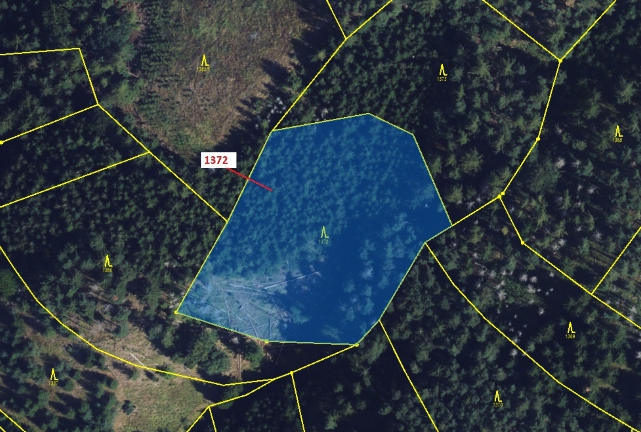 Lesní pozemek o výměře 5 978 m2, podíl 1/1, katastrální území Vranová, obec Vranová Lhota, obec s ro