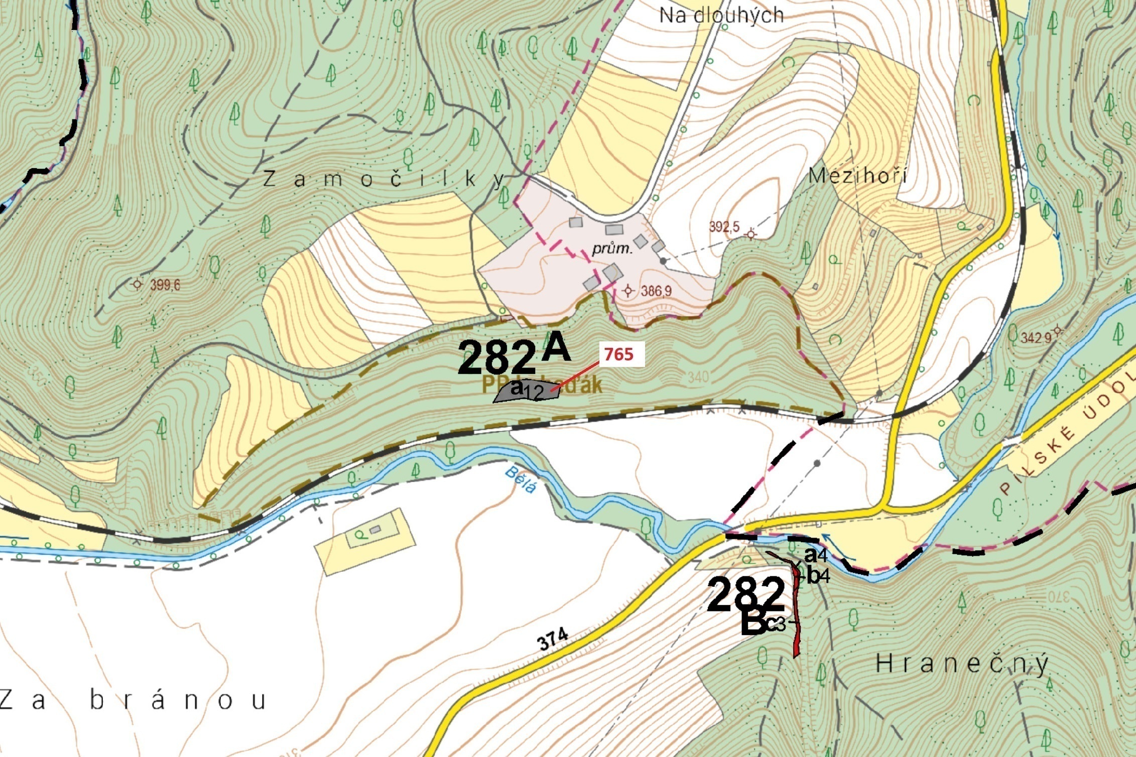 Lesní pozemek o výměře 1793 m2, podíl 1/1, katastrální území Lhota Rapotina, obec Lhota Rapotina, ob