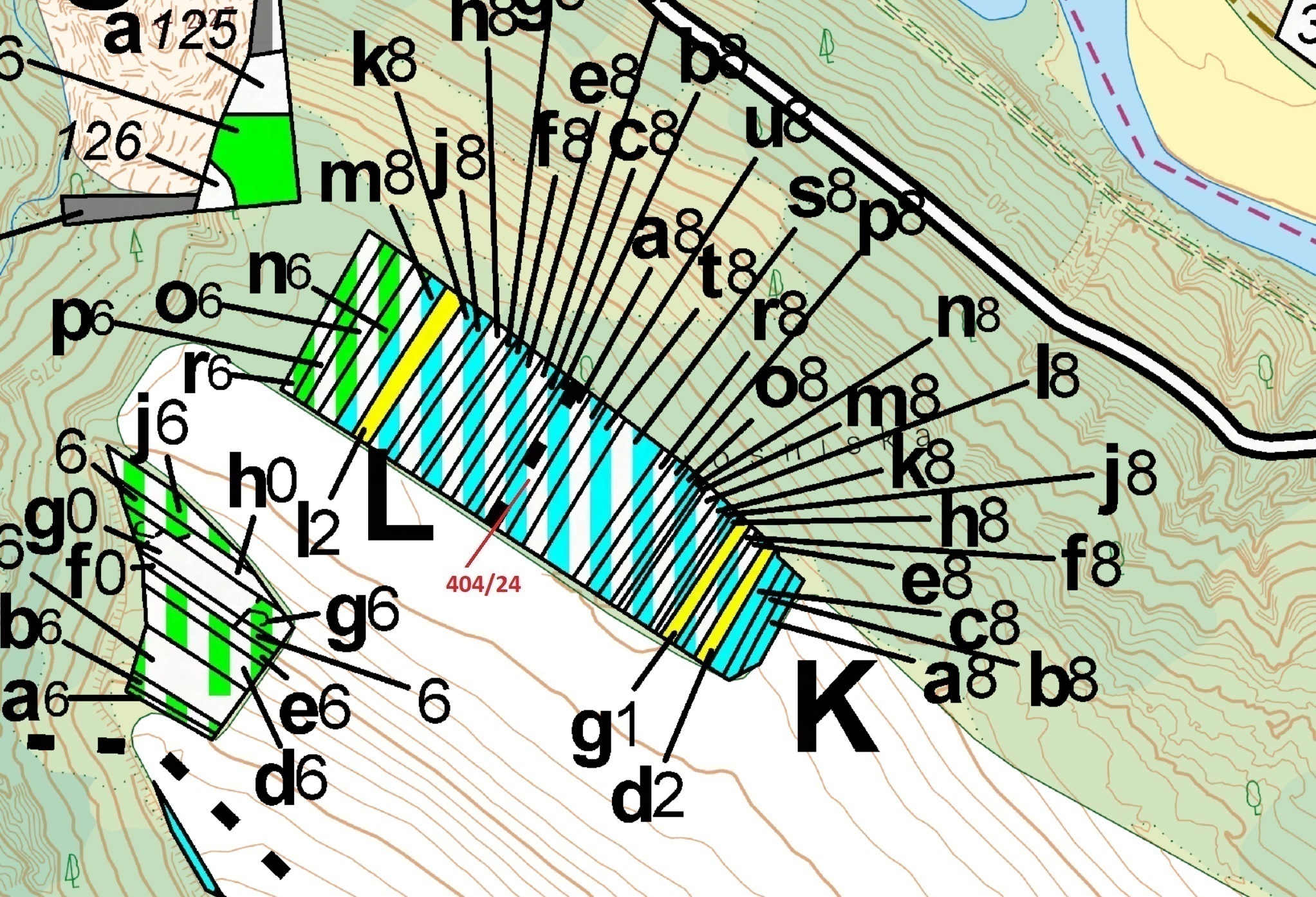 Lesní pozemek o výměře 741 m2, podíl 1/1, katastrální území Hrubšice, obec Ivančice, obec s rozšířen