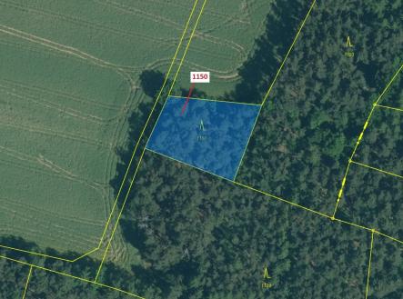 Prodej - pozemek, les, 1 116 m²