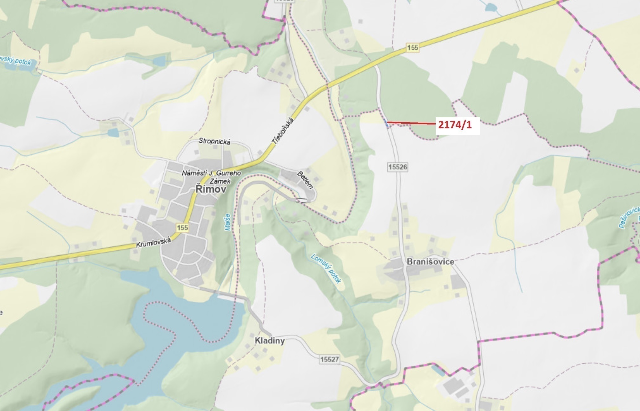 Ostatní plocha o výměře 194 m2, podíl 1/1, katastrální území Dolní Stropnice, obec Římov, obec s roz