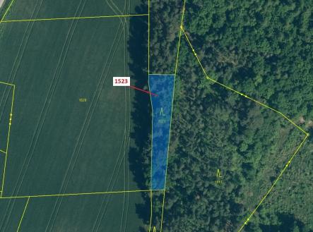 Prodej - pozemek, les, 645 m²