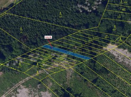 Prodej - pozemek, les, 212 m²