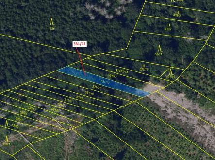 Prodej - pozemek, les, 281 m²