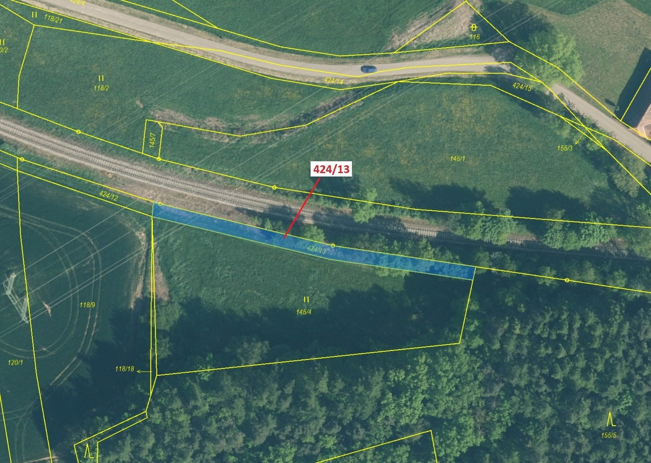 Ostatní plocha o výměře 392 m2, podíl 1/1, katastrální území Horní Nerestce, obec Nerestce, obec s r