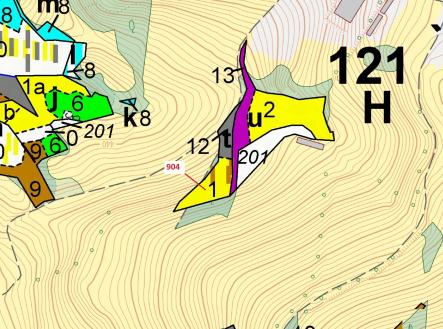 Prodej - pozemek, les, 2 802 m²