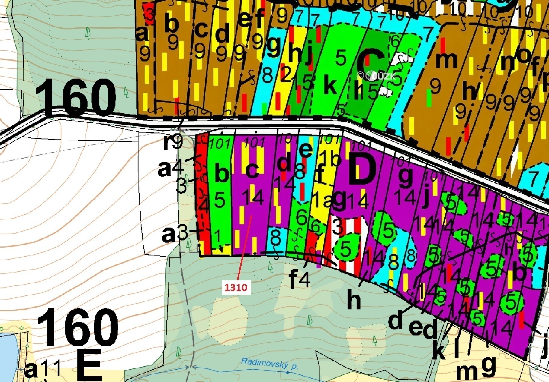 Lesní pozemek o výměře 7441 m2, podíl 1/1, katastrální území Rybova Lhota, obec Skalice, obec s rozš