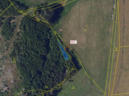 Prodej - pozemek, les, 119 m²