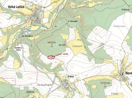 Prodej - pozemek, les, 953 m²