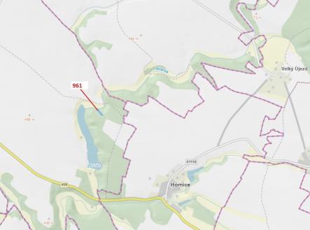 Prodej - pozemek, les, 961 m²