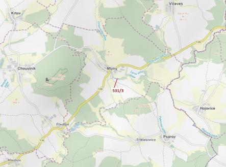 Prodej - pozemek, les, 1 397 m²