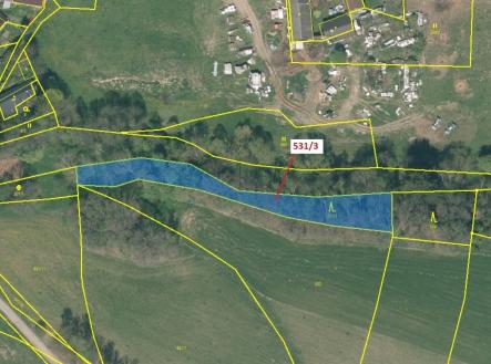 Prodej - pozemek, les, 1 397 m²