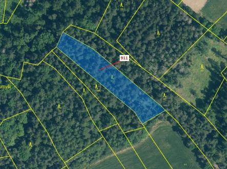 Prodej - pozemek, les, 2 882 m²