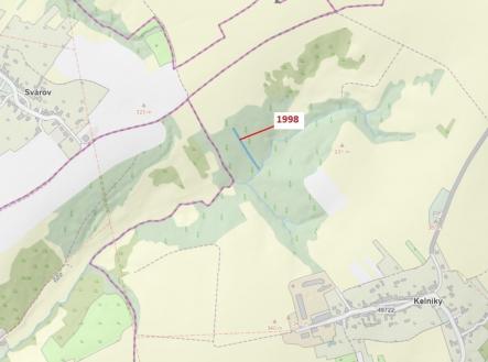 Prodej - pozemek, les, 1 069 m²