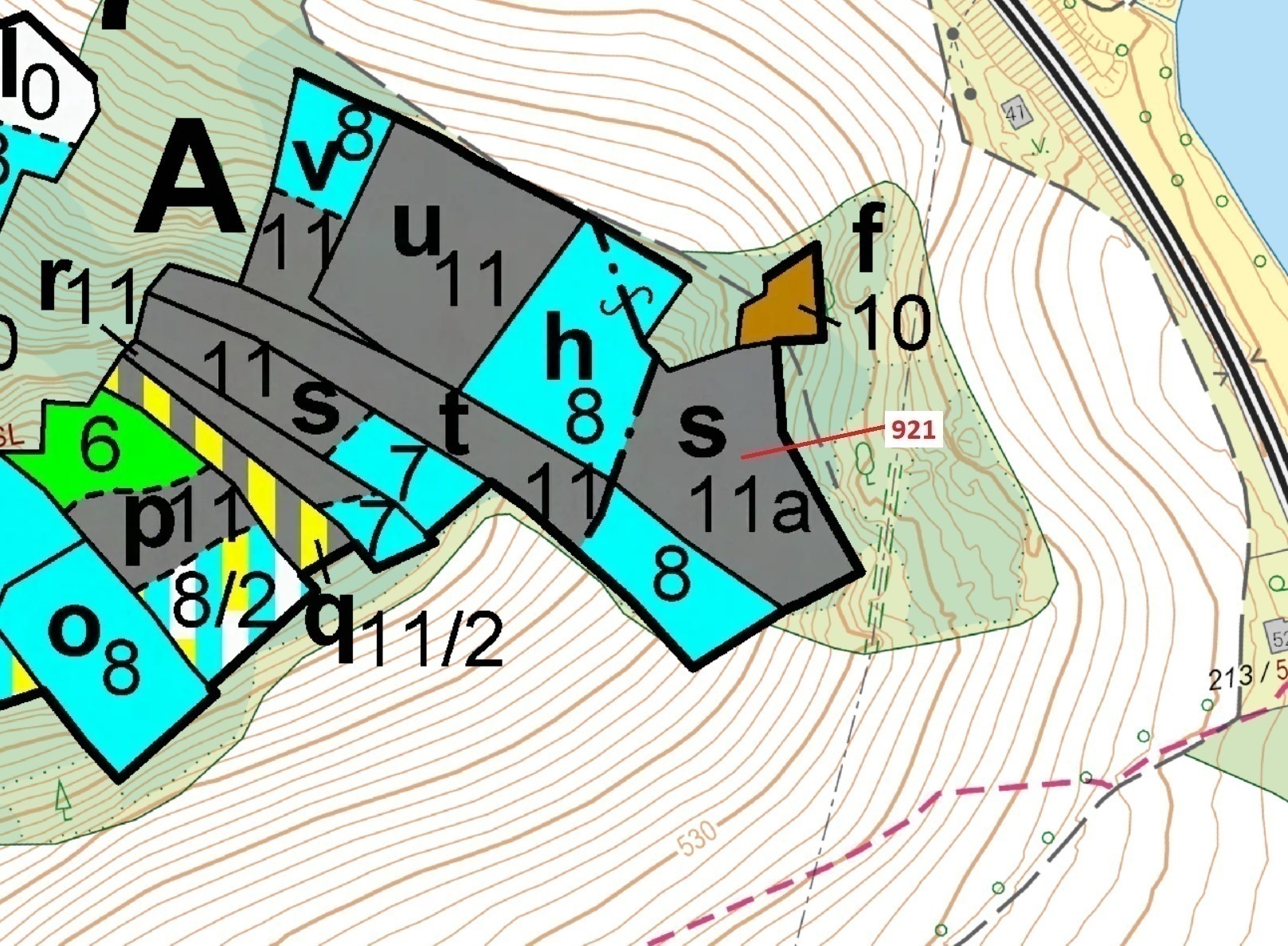 Lesní pozemek o výměře 4401 m2, podíl 1/1, katastrální území Kovčín, obec Kovčín, obec s rozšířenou 