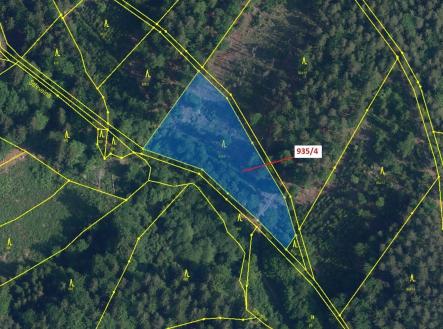 Prodej - pozemek, les, 3 532 m²