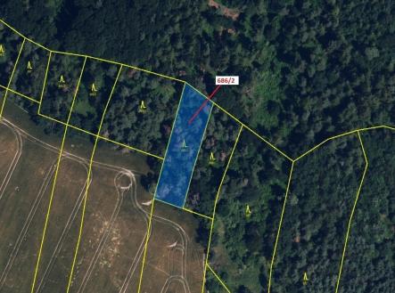 Prodej - pozemek, les, 1 381 m²