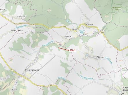 Prodej - pozemek, les, 1 280 m²