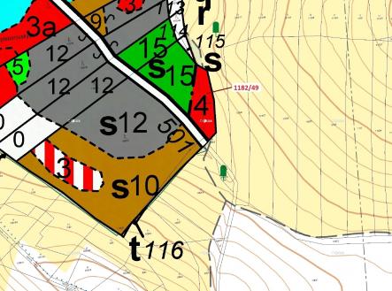 Prodej - pozemek, les, 1 165 m²