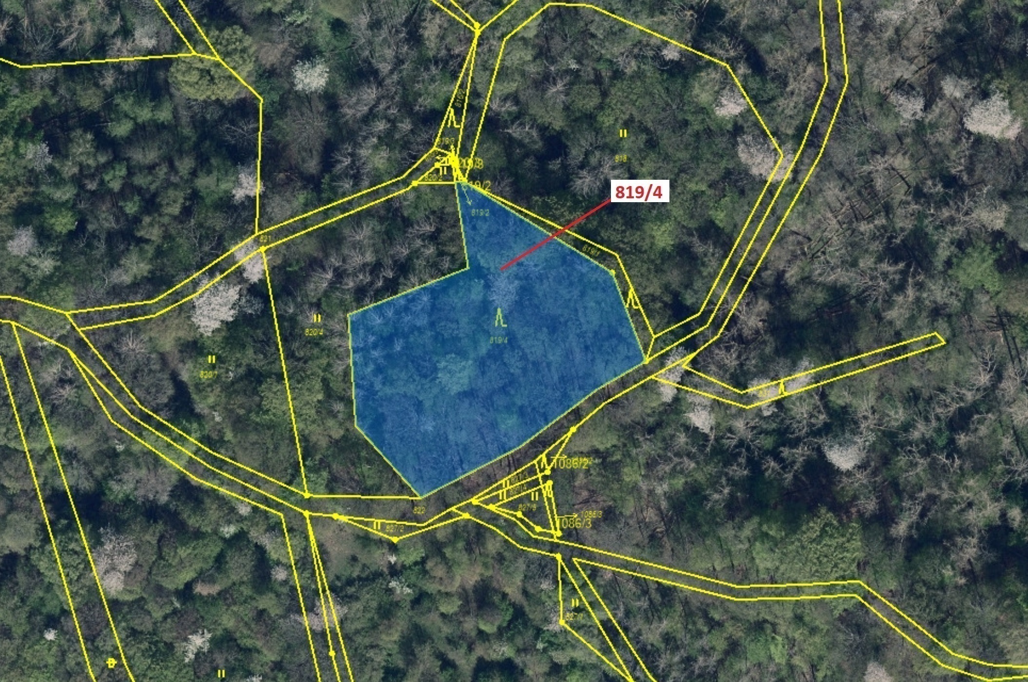 Lesní pozemek o výměře 2 875 m2, podíl  9/10, katastrální území Zubrnice, obec Zubrnice, obec s rozš