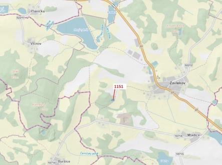 Prodej - pozemek, les, 1 331 m²