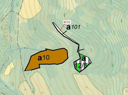 Prodej - pozemek, les, 815 m²