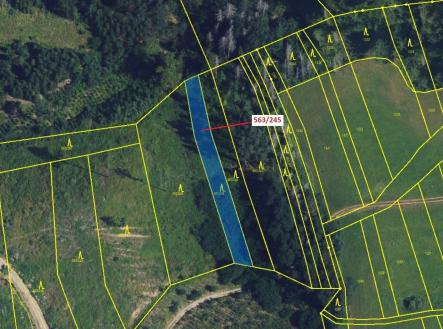 Prodej - pozemek, les, 1 009 m²