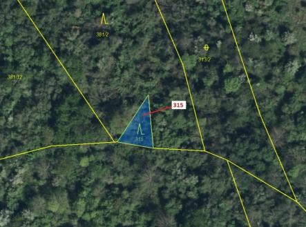 Prodej - pozemek, les, 129 m²