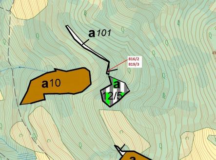 Prodej - pozemek, les, 85 m²
