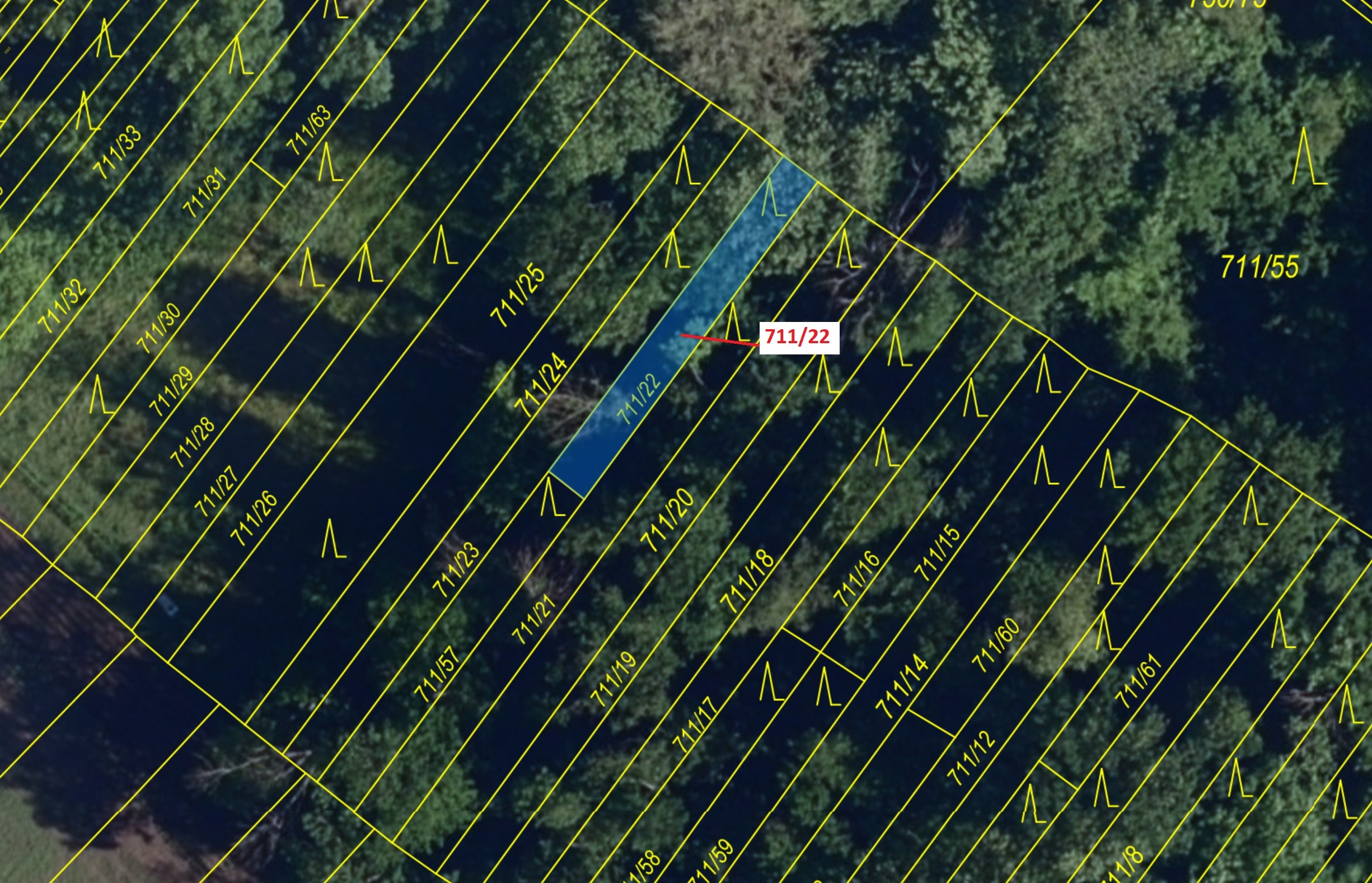 Lesní pozemek o výměře 89 m2, podíl 1/1, katastrální území Přísnotice, obec Přísnotice, obec s rozší