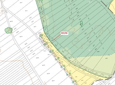 Prodej - pozemek, les, 107 m²