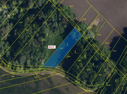 Prodej - pozemek, les, 968 m²